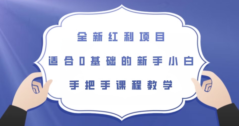 全新红利项目，适合0基础的新手小白，手把手课程教学【揭秘】-资源云