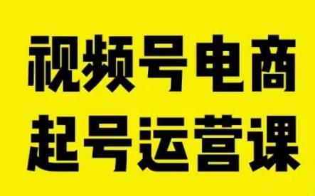 视频号电商起号运营课，教新人如何自然流起号，助力商家0-1突破-资源云