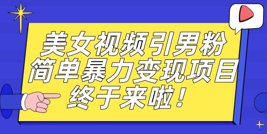 价值3980的男粉暴力引流变现项目，一部手机简单操作，新手小白轻松上手，每日收益500+【揭秘】-资源云