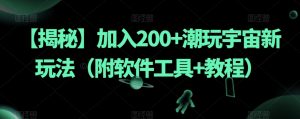 【揭秘】加入200+潮玩宇宙新玩法(附软件工具+教程)-资源云