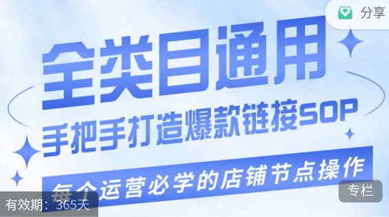 单品爆款打造实操运营，单品爆款从“0”-“1”手把手演练运营步骤-资源云