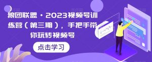 狼团联盟·2023视频号训练营(第三期),手把手带你玩转视频号-资源云