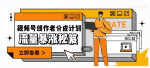 一条视频收益3000+,一条作品涨粉2000+,视频号流量爆炸·的秘籍-资源云