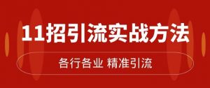 精准引流术:11招引流实战方法,让你私域流量加到爆(11节课完整)-资源云