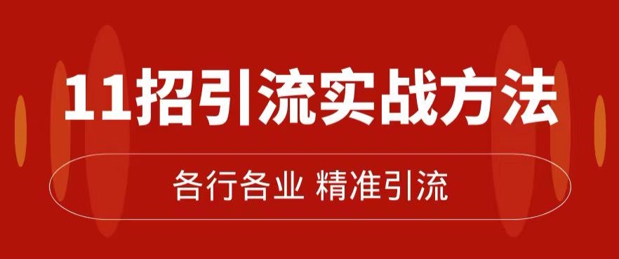 精准引流术：11招引流实战方法，让你私域流量加到爆（11节课完整)-资源云