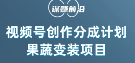 视频号创作分成计划水果蔬菜变装玩法，借助AI变现-资源云