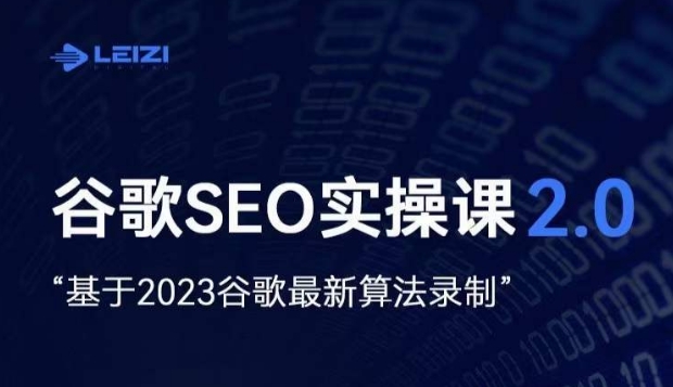 雷子·谷歌SEO 2.0实战课，独立站询盘自由必备，基于2023谷歌最新算法录制-资源云