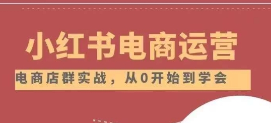 小红书店铺运营从小白到大神2.0，从入门到精通-资源云