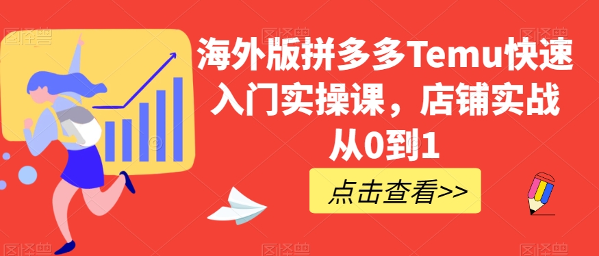 海外版拼多多Temu快速入门实操课，店铺实战从0到1-资源云