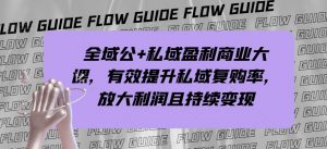 全域公+私域盈利商业大课,有效提升私域复购率,放大利润且持续变现-资源云