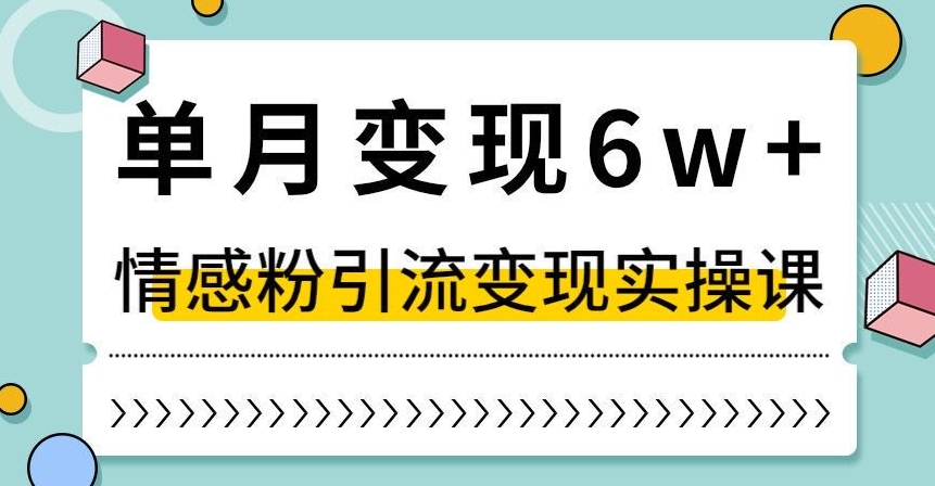 单月变现6W+，抖音情感粉引流变现实操课，小白可做，轻松上手，独家赛道【揭秘】-资源云