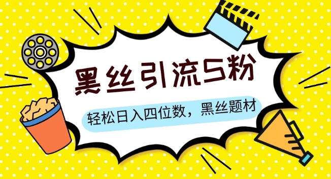 S粉变现，轻松日入四位数，黑丝题材+情感话术【揭秘】-资源云