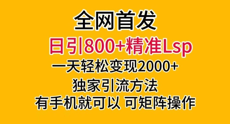 全网首发！日引800+精准老色批，一天变现2000+，独家引流方法，可矩阵操作【揭秘】-资源云
