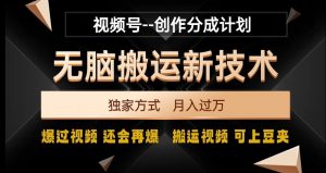 视频号无脑搬运新技术,破原创壕流量,独家方式,爆过视频,还会再爆【揭秘】-资源云