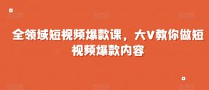 全领域短视频爆款课,全网两千万粉丝大V教你做短视频爆款内容-资源云