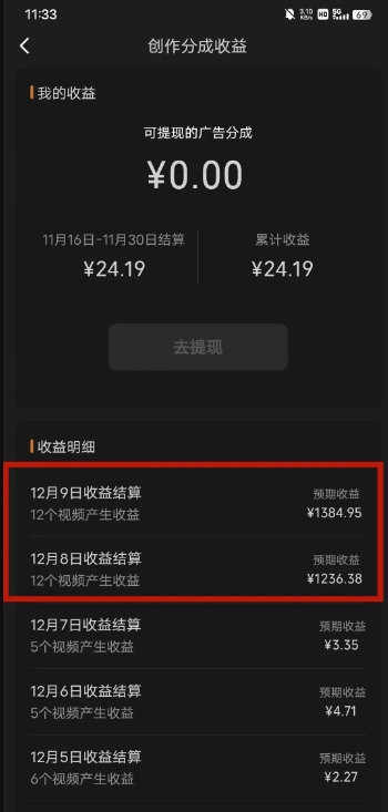 最新撸视频号‮作创‬者‮益收‬课程，测通了视频号分成计划，一天百来块-资源云