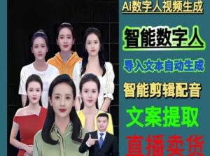伍老师Ai数字人快速剪辑制作以及变现视频课-资源云