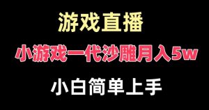 玩小游戏一代沙雕月入5w,爆裂变现,快速拿结果,高级保姆式教学【揭秘】-资源云
