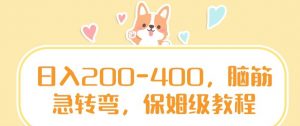 日入200-400,脑筋急转弯,保姆级教程【揭秘】-资源云