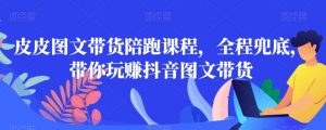 皮皮图文带货陪跑课程,全程兜底,带你玩赚抖音图文带货-资源云