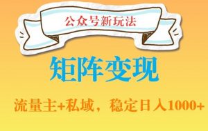 公众号软件玩法私域引流网盘拉新,多种变现,稳定日入1000【揭秘】-资源云