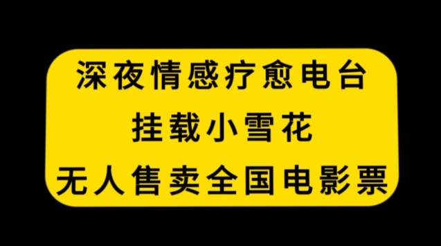 深夜情感疗愈电台，挂载小雪花，无人售卖全国电影票【揭秘】-资源云