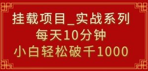 挂载项目，小白轻松破1000，每天10分钟，实战系列保姆级教程【揭秘】-资源云