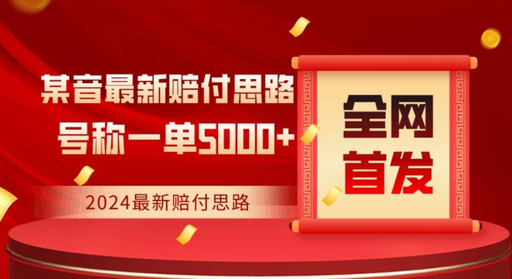 全网首发，2024最新抖音赔付项目，号称一单5000+保姆级拆解【仅揭秘】-资源云