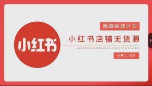 安琪-小红书店铺无货源实战，开店到售后全流程操作-资源云