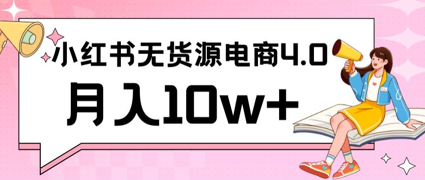 小红书新电商实战，无货源实操从0到1月入10w+联合抖音放大收益【揭秘】-资源云