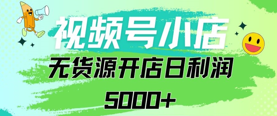 视频号无货源小店从0到1日订单量千单以上纯利润稳稳5000+【揭秘】-资源云