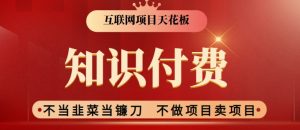 2024互联网项目天花板,新手小白也可以通过知识付费月入10W,实现财富自由【揭秘】-资源云