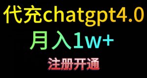代充chatgpt4,日入500+,精准引流,暴力变现【揭秘】-资源云