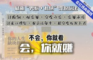 2024，“男粉+私域”还是最耐造、最赚、最轻松、最愉快的变现方式【揭秘】-资源云
