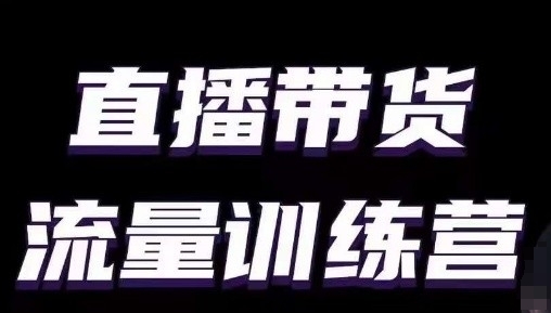 直播带货流量训练营，小白主播必学直播课-资源云