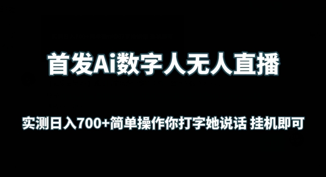 首发Ai数字人无人直播，实测日入700+无脑操作 你打字她说话挂机即可【揭秘】-资源云