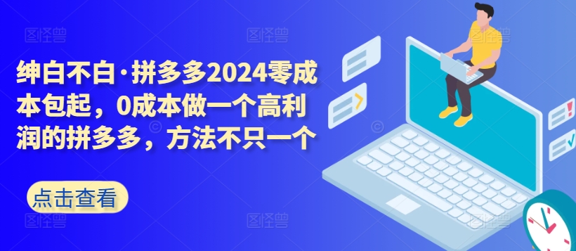 拼多多2024零成本包起，0成本做一个高利润的拼多多，方法不只一个-资源云