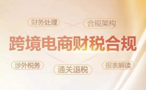 跨境老板财税合规特训营,规避财税风险、提升企业利润-资源云