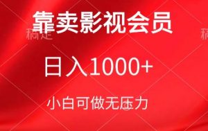 靠卖影视会员,日入1000+,落地保姆级教程,新手可学【揭秘】-资源云