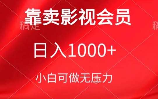 靠卖影视会员，日入1000+，落地保姆级教程，新手可学【揭秘】-资源云