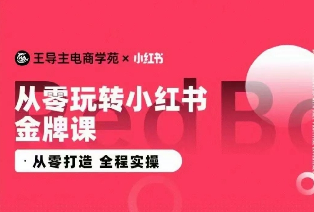 王导主·小红书电商运营实操课，​从零打造  全程实操-资源云