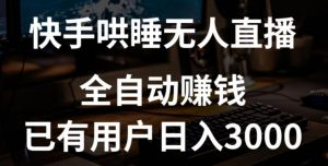 快手哄睡无人直播+独家挂载技术,已有用户日入3000+【赚钱流程+直播素材】【揭秘】-资源云