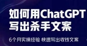 如何用ChatGPT写出杀手文案,6个月实操经验,快速写出收钱文案-资源云