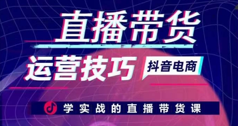 直播带货运营技巧，学实战的直播带货课-资源云