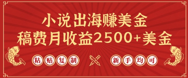 小说出海赚美金，稿费月收益2500+美金，仅需chatgpt粘贴复制，新手也能玩转【揭秘】-资源云