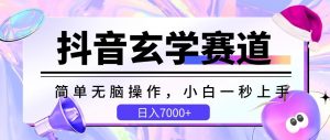 抖音玄学赛道,简单无脑,小白一秒上手,日入7000+【揭秘】-资源云