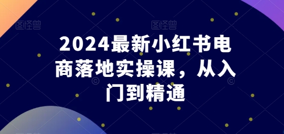 2024最新小红书电商落地实操课，从入门到精通-资源云