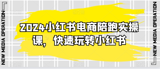 2024小红书电商陪跑实操课，快速玩转小红书，超过20节精细化课程-资源云