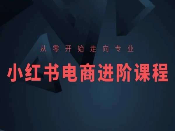 从零开始走向专业，小红书电商进阶课程-资源云