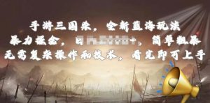 手游三国杀最新蓝海玩法，简单粗暴，无需复杂的操作和技术，看完即可上手【揭秘】-资源云